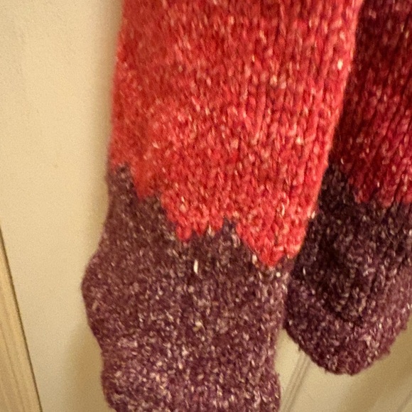 Orval Handmade 50% Wool Colorful Striped Women's Hooded Sweater Jacket EUC Sz L - Picture 11 of 13